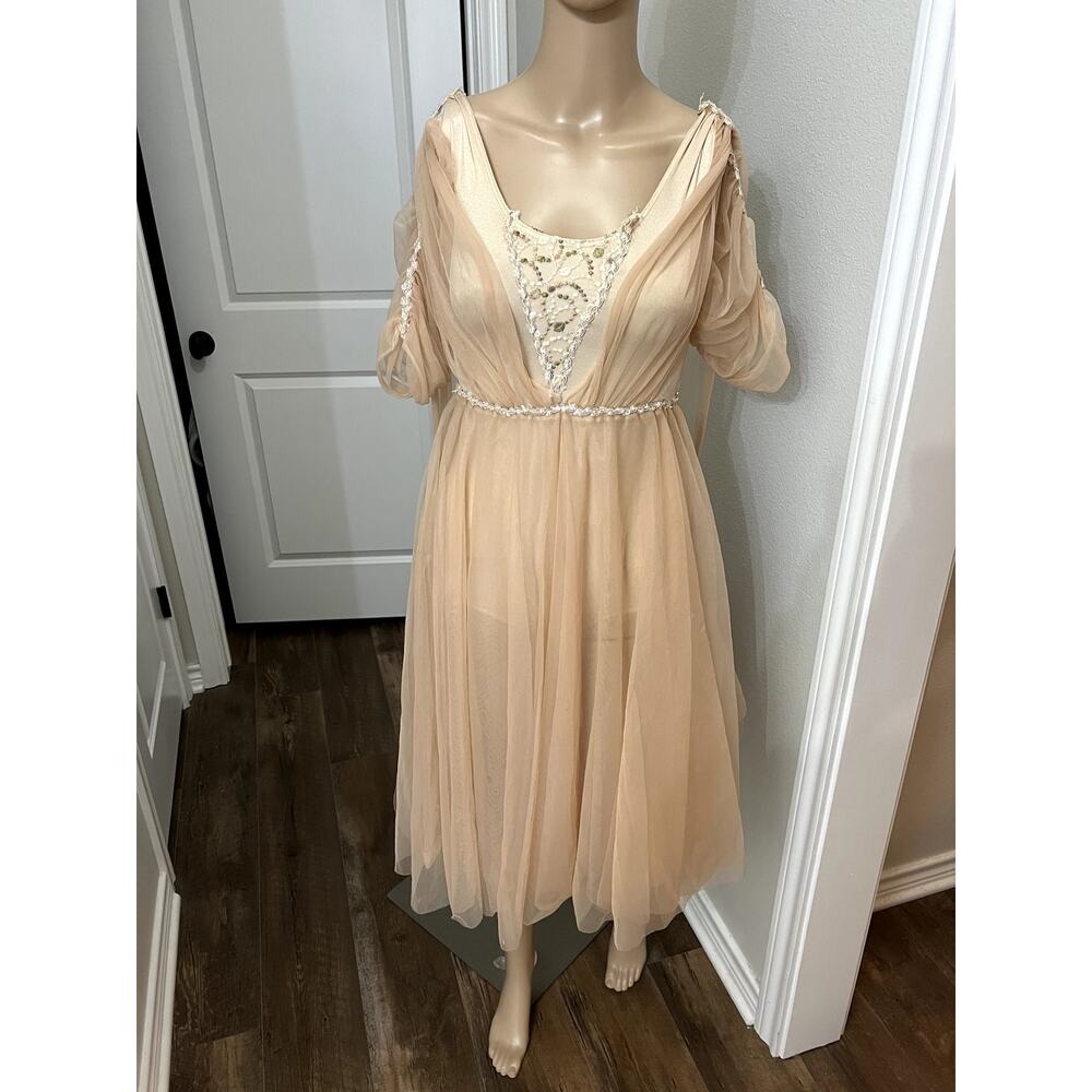 Tulle bodysuit dance costume with sleeves